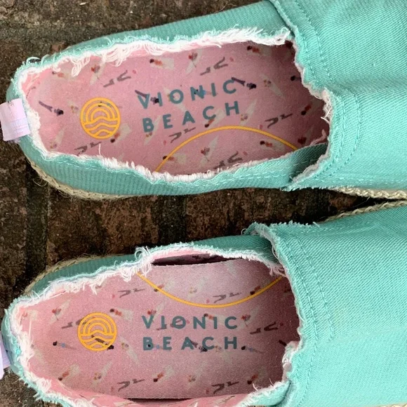 Vionic Beach Collection Laguna Comfort Mint Green Slip-On Espadrilles 6.5 - Picture 2 of 9